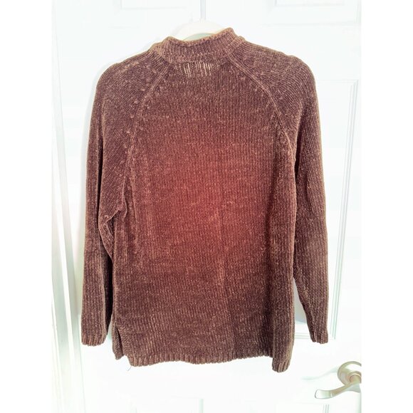 Vintage 90s Carolyn Taylor Essentials Brown Crew Neck Pullover Acrylic Sweater S - Picture 5 of 8